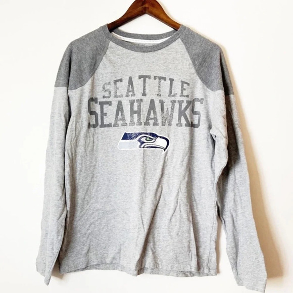 NFL Seattle Seahawks Crewneck Shirt 100% Cotton Size Medium Mens - Picture 1 of 9